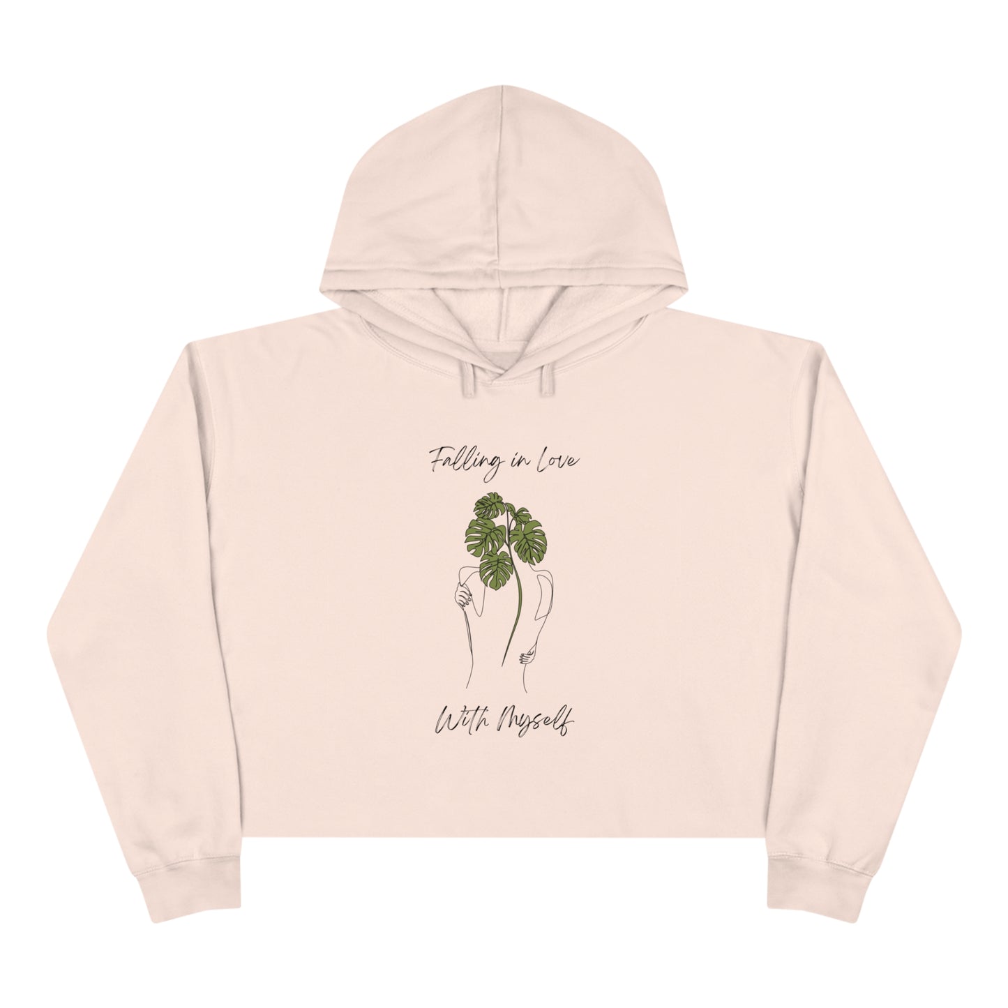 Falling In Love With Myself - Crop Hoodie - Casual Therapy