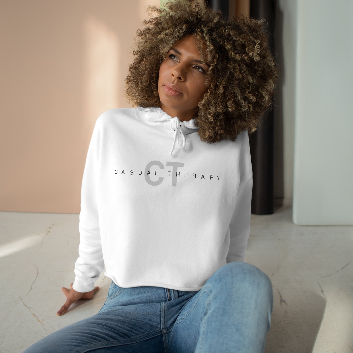 Casual Therapy Classic Logo - Crop Hoodie - Casual Therapy