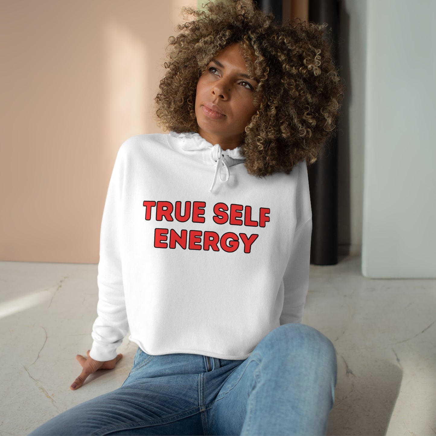 True Self Energy - Crop Hoodie - Casual Therapy