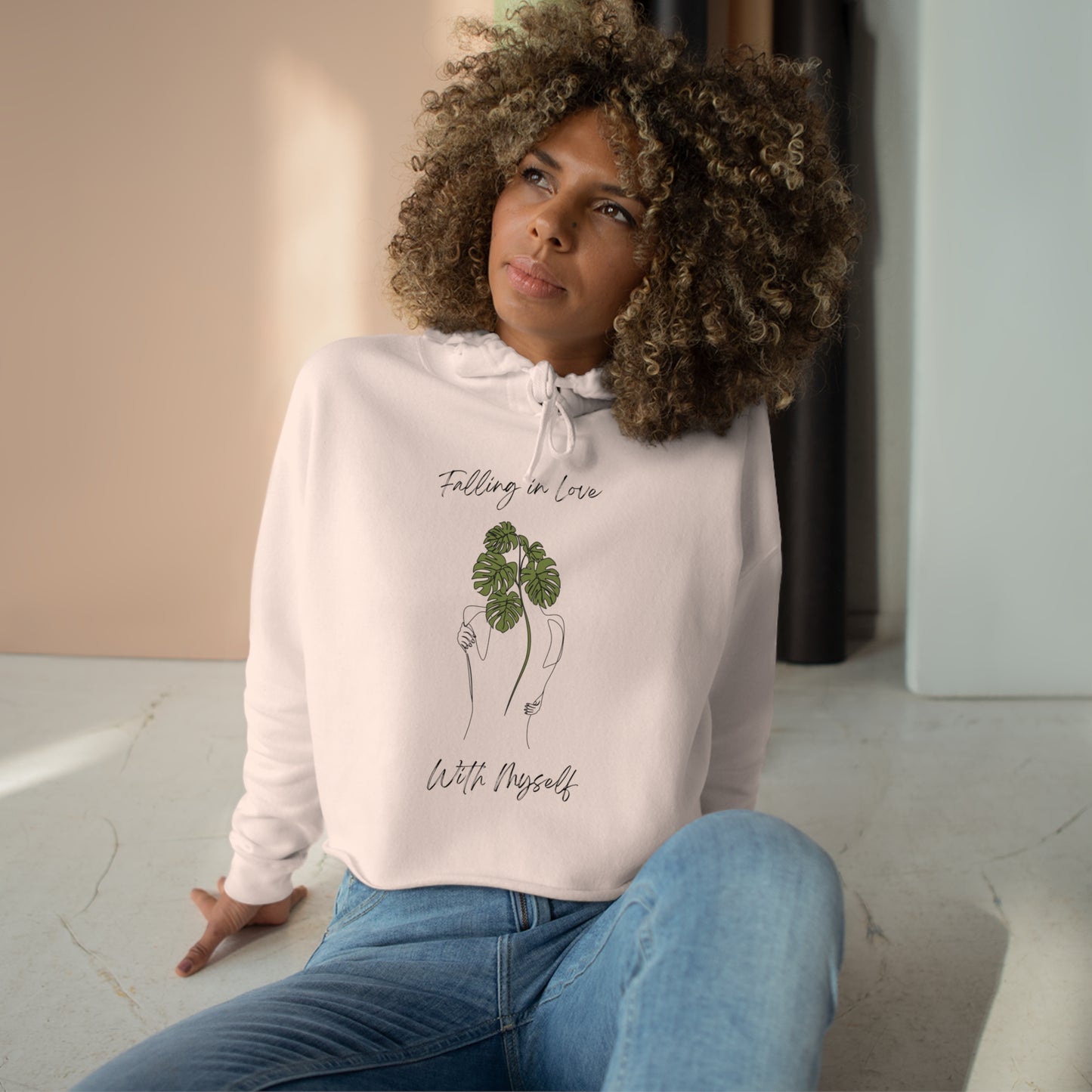 Falling In Love With Myself - Crop Hoodie - Casual Therapy