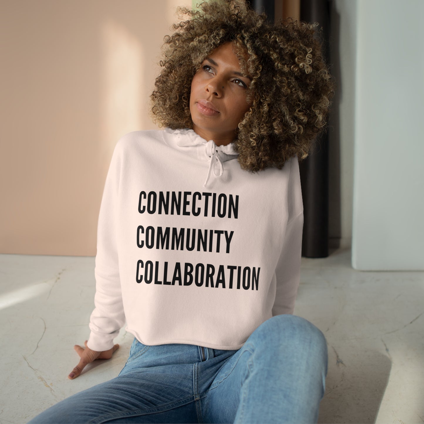 Connection Community Collaboration - Crop Hoodie - Casual Therapy