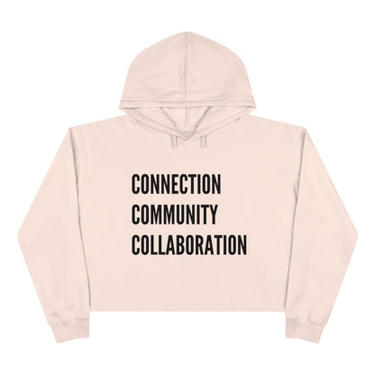 Connection Community Collaboration - Crop Hoodie - Casual Therapy