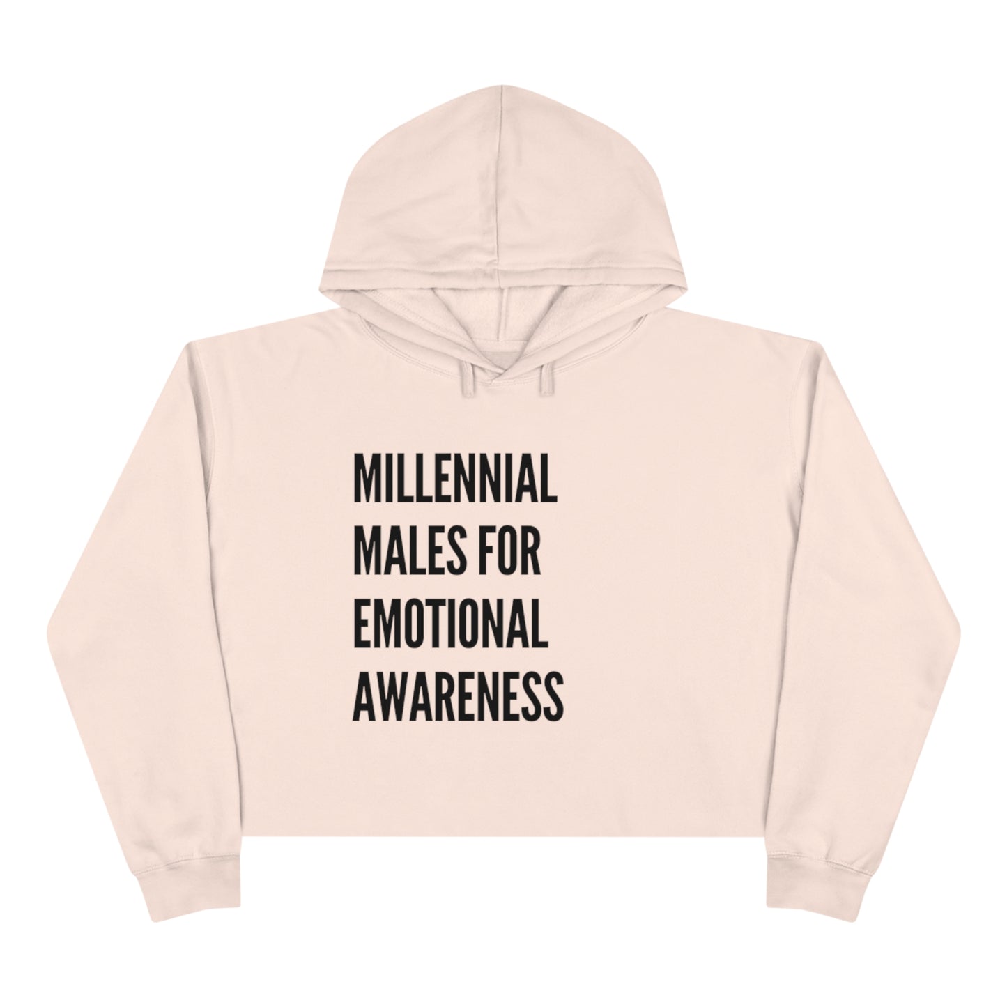 Millennial Males for Emotional Awareness - Crop Hoodie - Casual Therapy