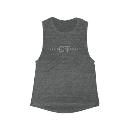 Casual Therapy Classic Logo - Flowy Scoop Muscle Tank - Casual Therapy