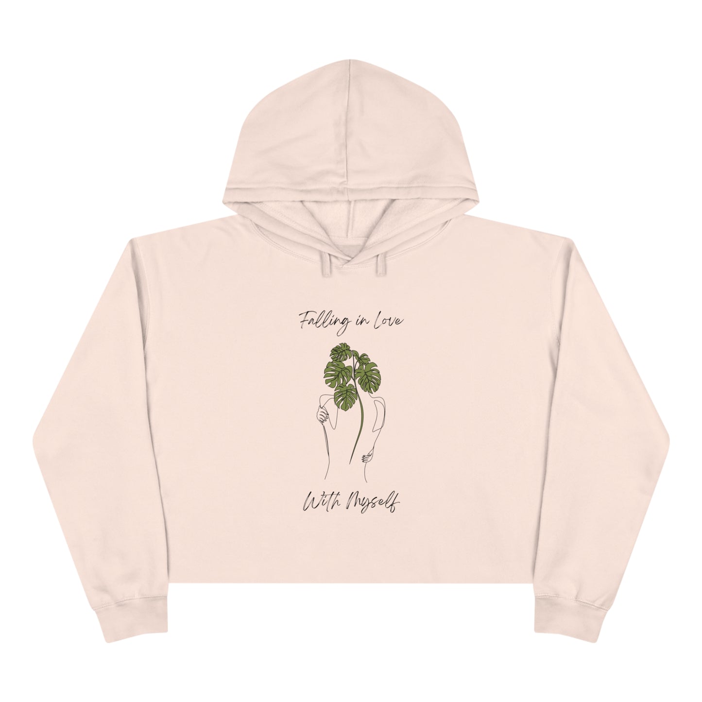 Falling In Love With Myself - Crop Hoodie - Casual Therapy