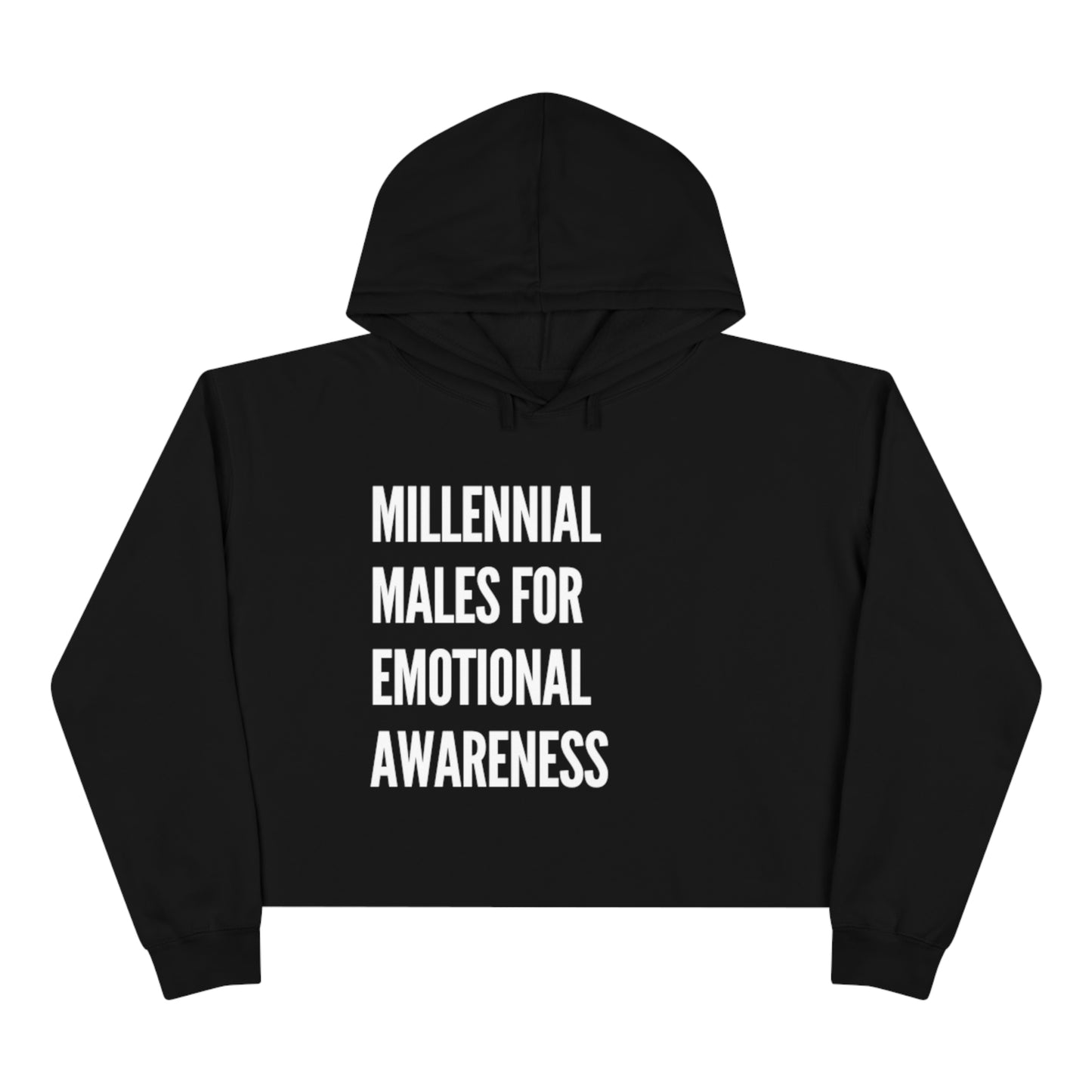 Millennial Males for Emotional Awareness - Crop Hoodie - Casual Therapy