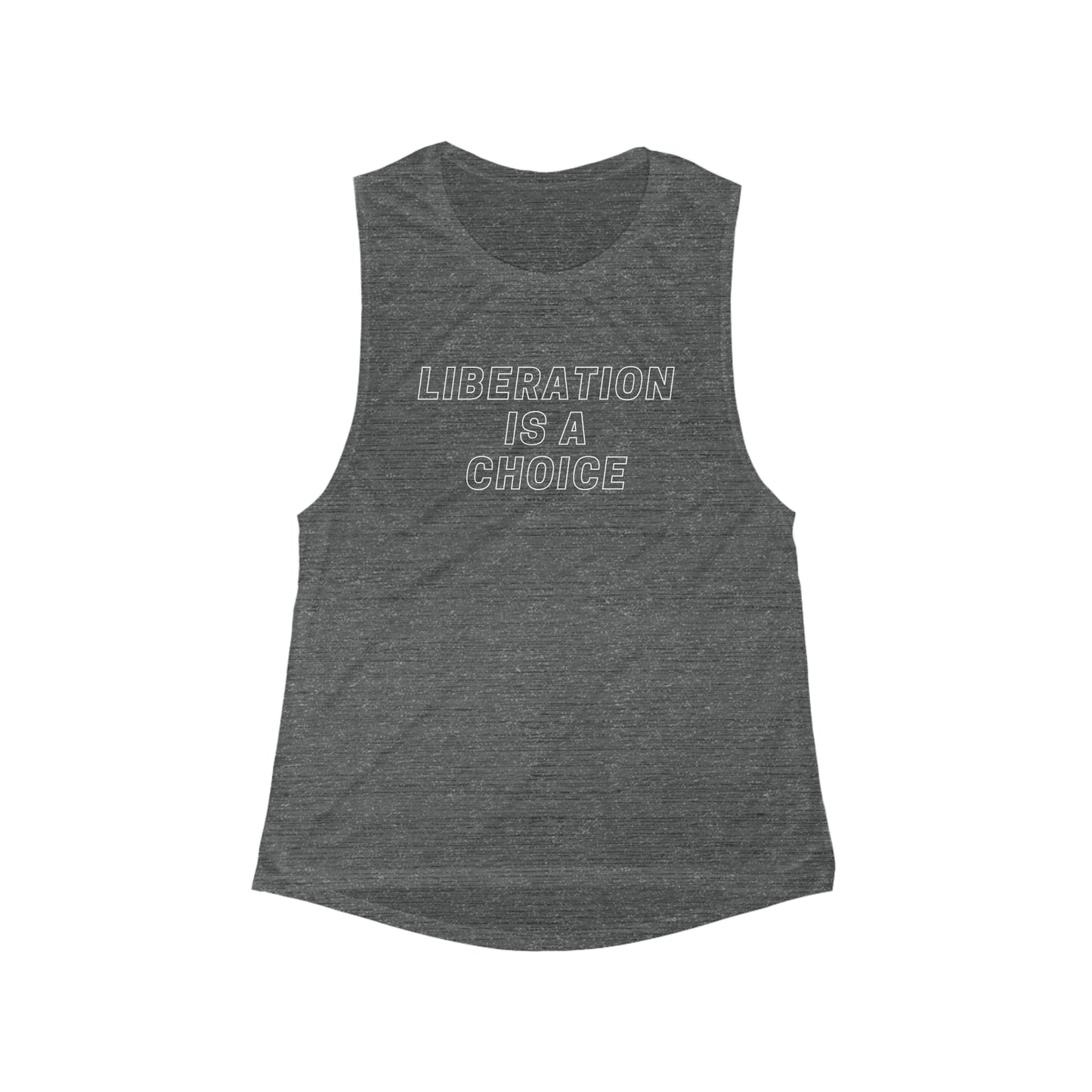 Liberation is a Choice - Flowy Scoop Muscle Tank - Casual Therapy