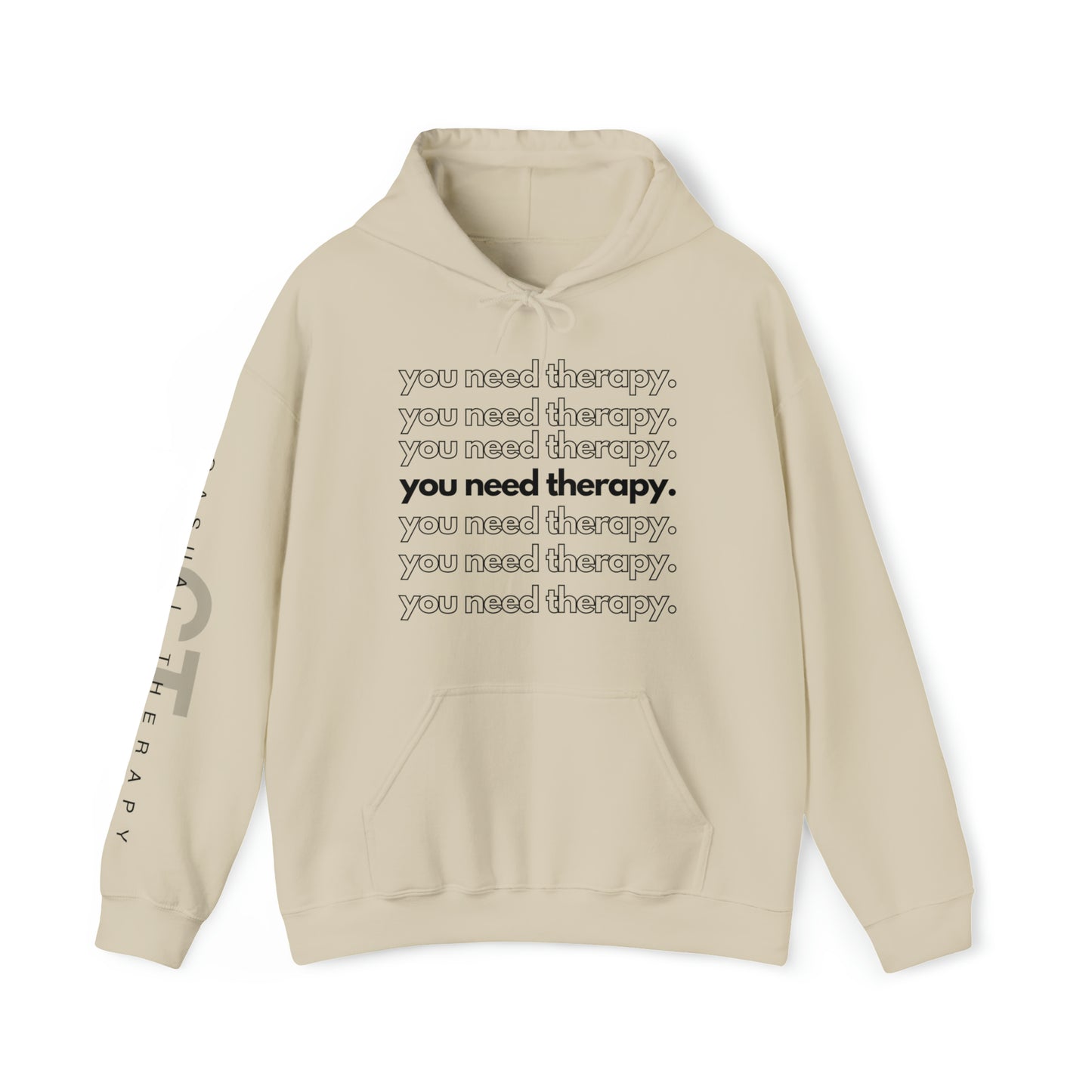 You Need Therapy Repeater - Unisex Heavy Blend™ Hooded Sweatshirt - Casual Therapy