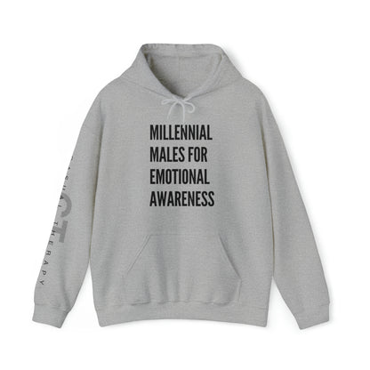 Millennial Males for Emotional Awareness - Unisex Heavy Blend™ Hooded Sweatshirt - Casual Therapy