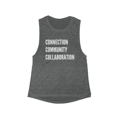 Connection Community Collaboration -  Flowy Scoop Muscle Tank - Casual Therapy