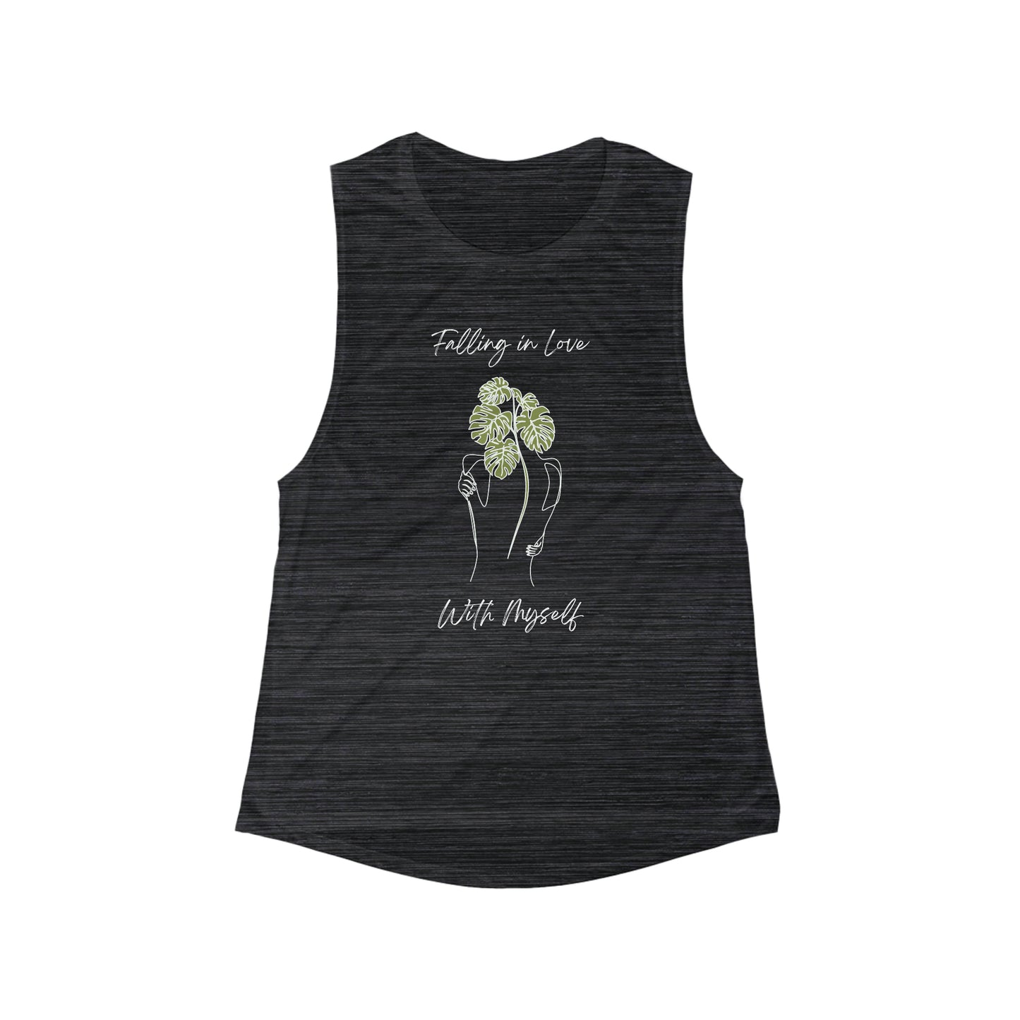 Falling in Love With Myself - Flowy Scoop Muscle Tank - Casual Therapy