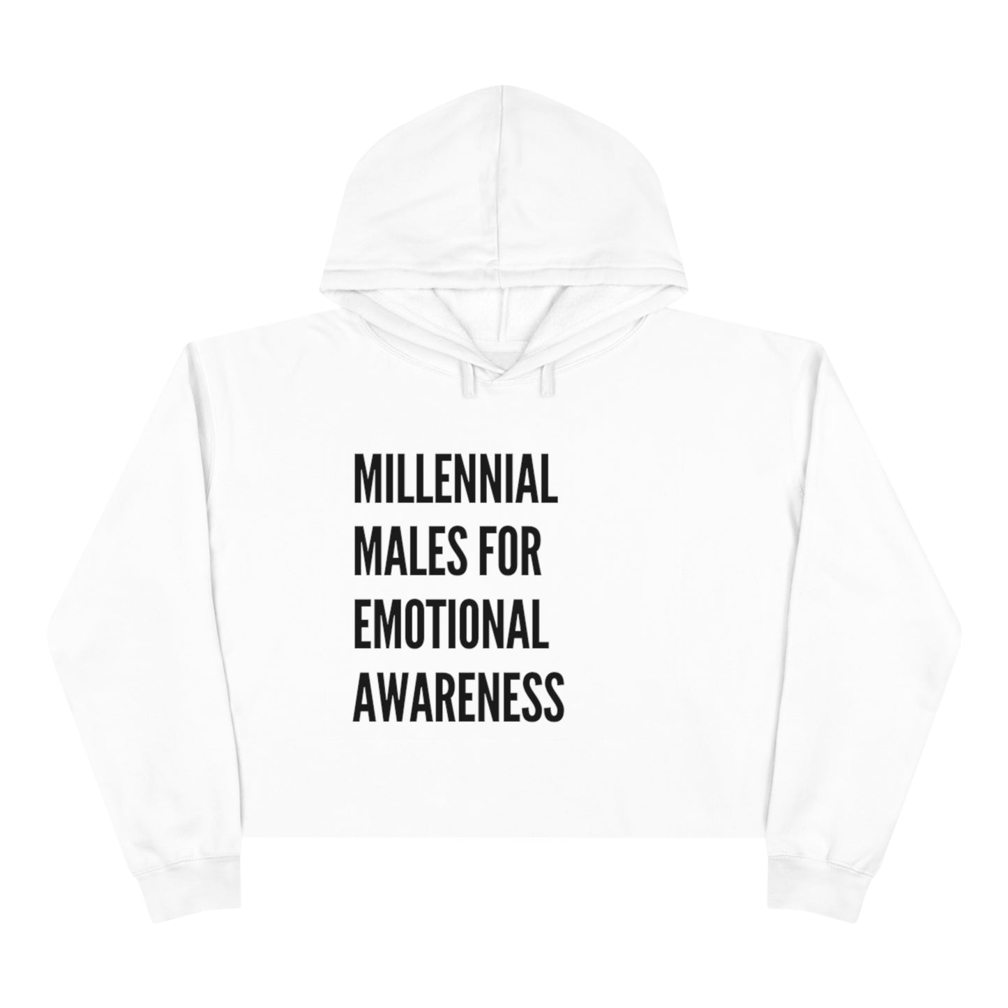 Millennial Males for Emotional Awareness - Crop Hoodie - Casual Therapy