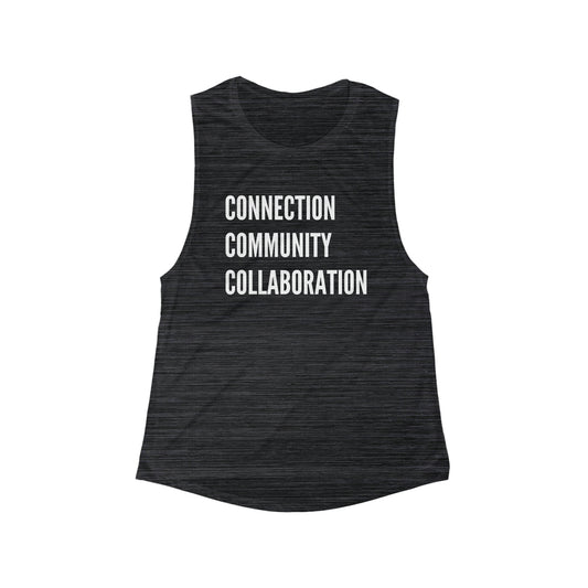 Connection Community Collaboration -  Flowy Scoop Muscle Tank - Casual Therapy