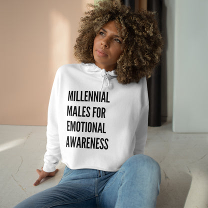 Millennial Males for Emotional Awareness - Crop Hoodie - Casual Therapy